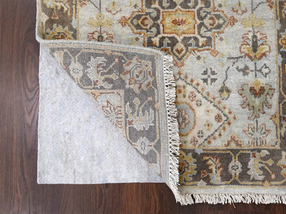 Heriz hand-knotted wool runner in Gray & Taupe Brown, 2'8" x 12' — SKU O084785 (view 3)