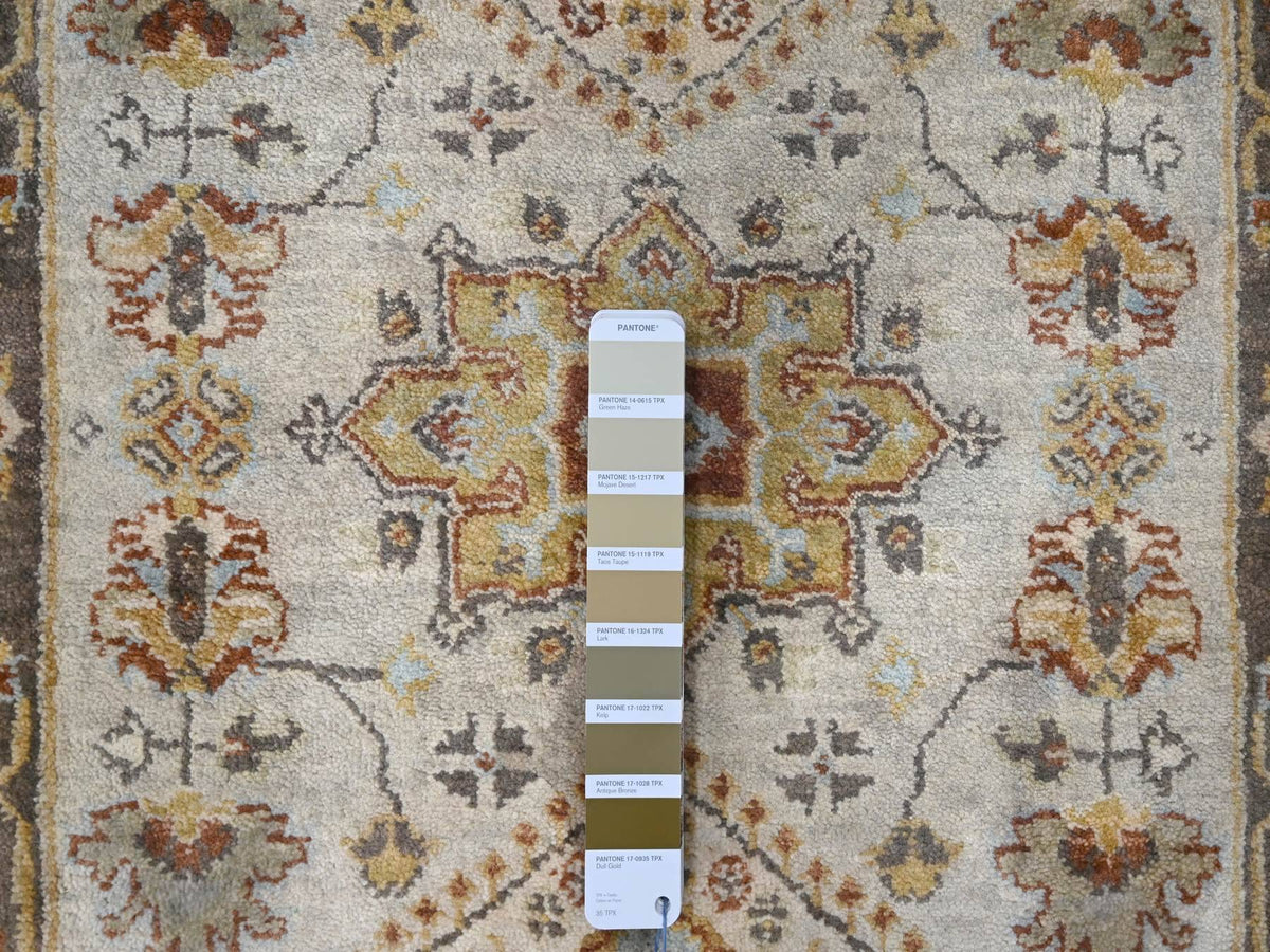 Heriz hand-knotted wool runner in Gray & Taupe Brown, 2'8" x 12' — SKU O084785 (view 4)
