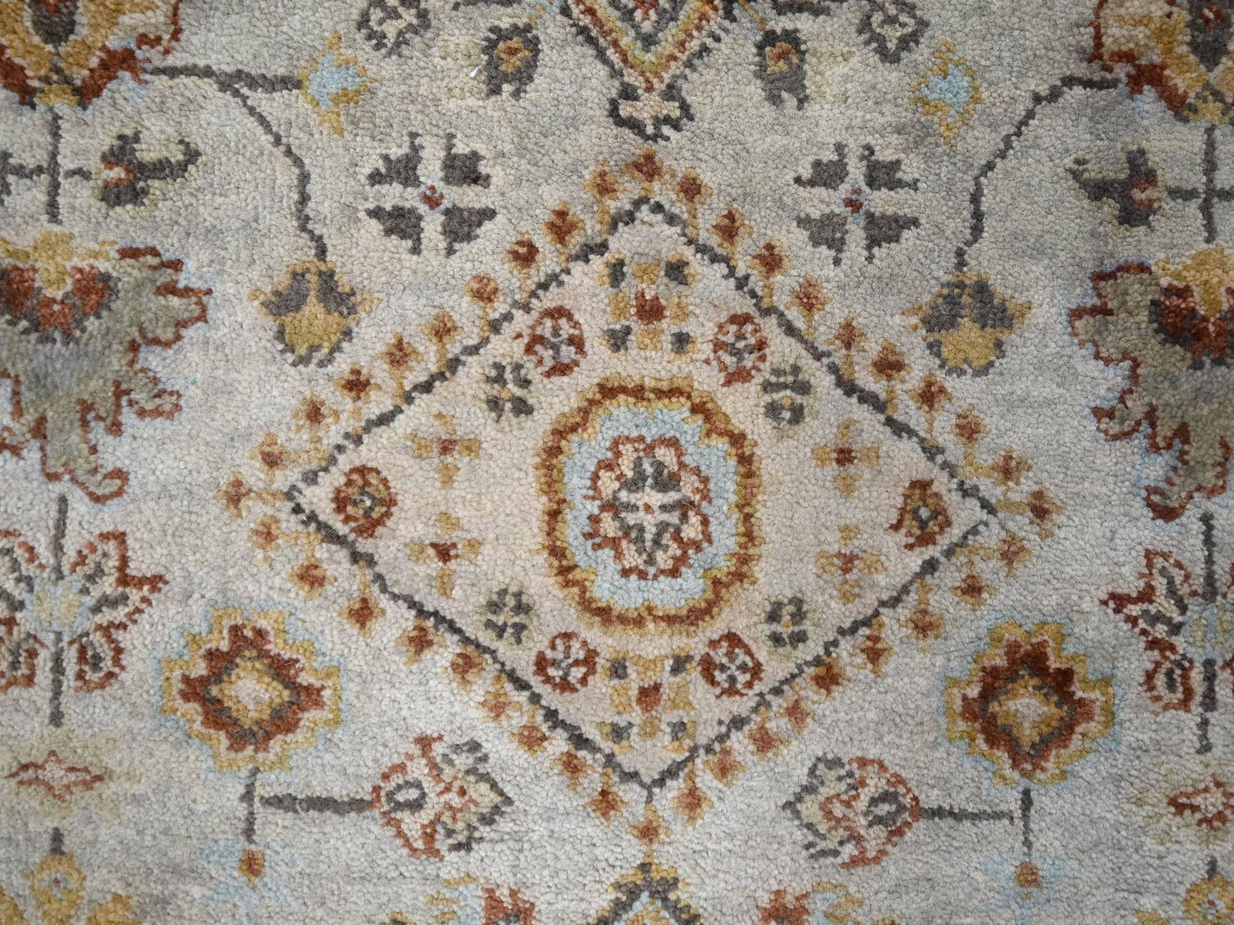 Heriz hand-knotted wool runner in Gray & Taupe Brown, 2'8" x 12' — SKU O084785 (view 5)