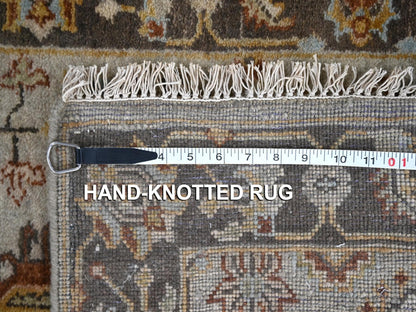 Heriz hand-knotted wool runner in Gray & Taupe Brown, 2'8" x 12' — SKU O084785 (view 8)