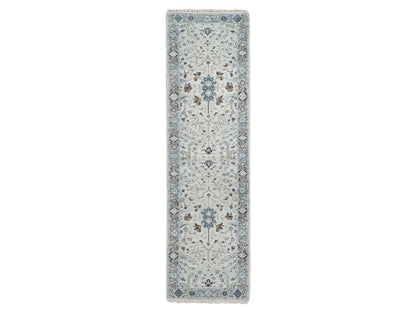 Oushak Oushak hand-knotted wool runner in Gray, 2'6" x 9'10" — SKU O084786