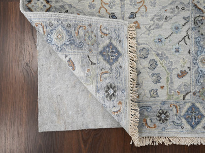 Oushak Oushak hand-knotted wool runner in Gray, 2'6" x 9'10" — SKU O084786 (view 3)