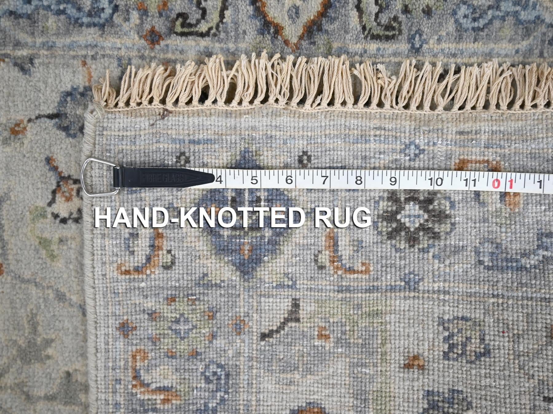 Oushak Oushak hand-knotted wool runner in Gray, 2'6" x 9'10" — SKU O084786 (view 8)