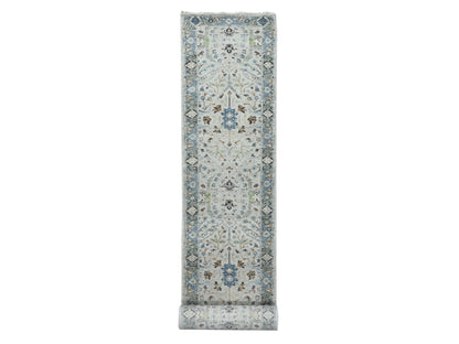 Oushak Oushak hand-knotted wool runner in Gray, 2'6" x 19'9" — SKU O084792