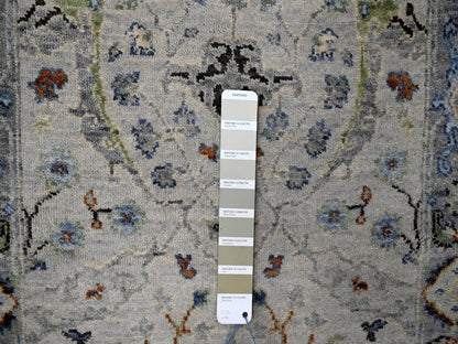 Oushak Oushak hand-knotted wool runner in Gray, 2'6" x 19'9" — SKU O084792 (view 4)