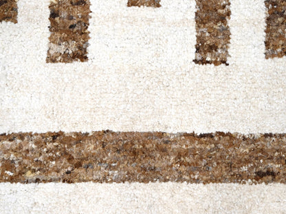 Brown 9'0" x 11'10" Modern and Contemporary Hand knotted Wool Rug - Sku: O084824