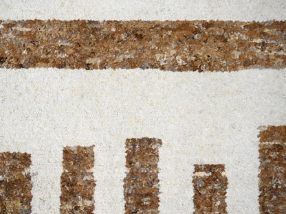 Brown 10'3" x 14'1" Modern / Contemporary Hand knotted Wool Rug - Sku: O084825