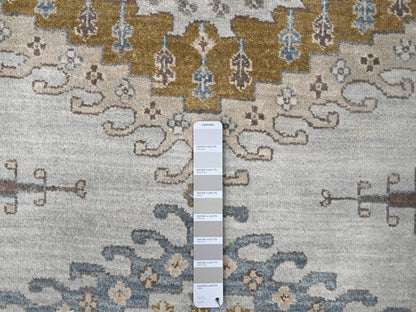 Grey 10'0" x 10'1" Tribal & Geometric Hand knotted Wool Rug - Sku: O084832