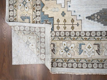 Grey 12'1" x 18'0" Tribal & Geometric Hand knotted Wool Rug - Sku: O084844