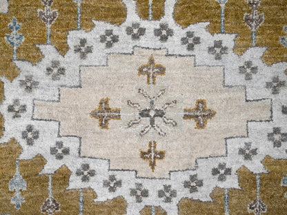 Grey 12'1" x 18'0" Tribal & Geometric Hand knotted Wool Rug - Sku: O084844