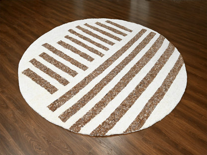 Brown 10'0" x 10'3" Modern / Contemporary Hand knotted Wool Rug - Sku: O084845
