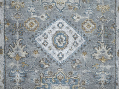 Grey 2'7" x 10'0" Traditional Hand knotted Wool Rug - Sku: O084850