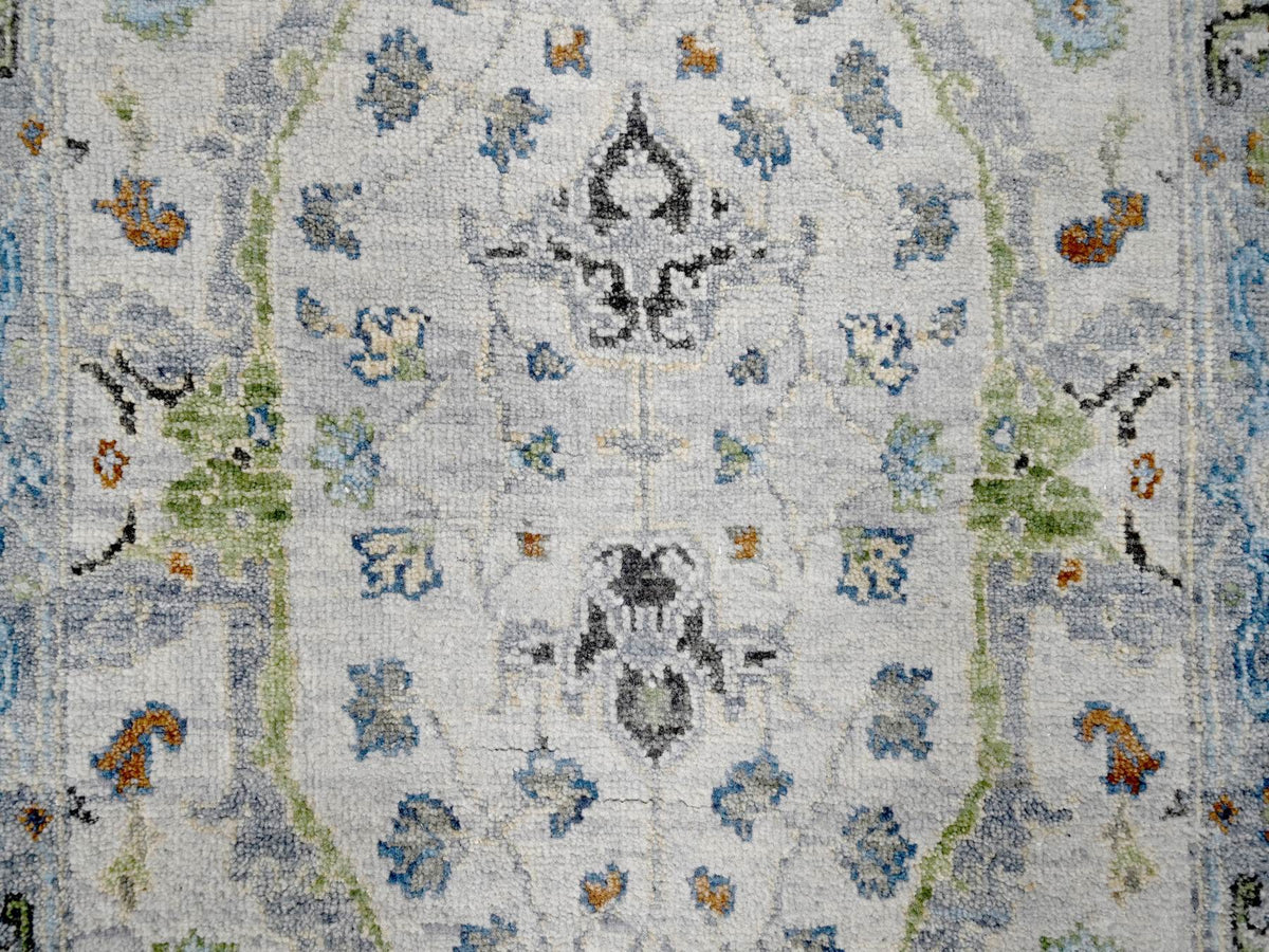 Oushak hand-knotted wool runner in Gray, 2'3" x 8'0", SKU O084855