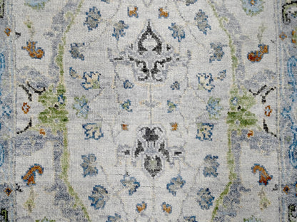 Oushak hand-knotted wool runner in Gray, 2'3" x 8'0", SKU O084855