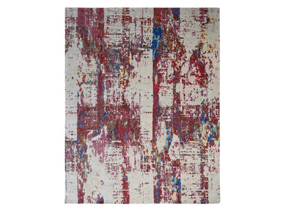 Modern / Contemporary hand-knotted wool rug in Beige, 9'3" x 12'1", SKU O084864