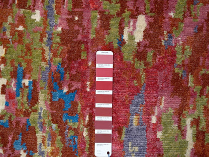 Modern / Contemporary hand-knotted wool rug in Beige, 9'3" x 12'1", SKU O084864