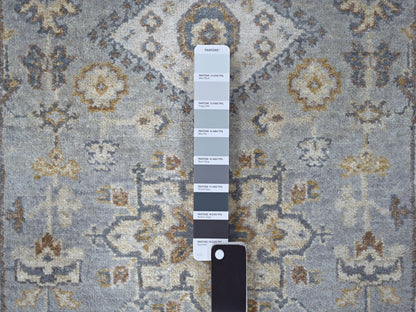 Grey 2'7" x 6'0" Traditional Hand knotted Wool Rug - Sku: O084908