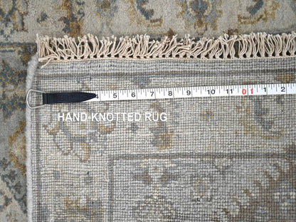 Grey 2'7" x 6'0" Traditional Hand knotted Wool Rug - Sku: O084908