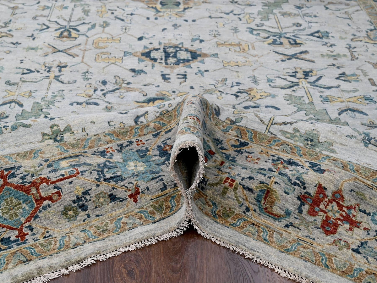 Heriz Transitional hand-knotted wool rug in Gray, 8'10" x 11'11", SKU O084915