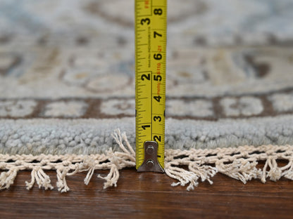 Grey 5'10" x 6'1" Tribal & Geometric Hand knotted Wool Rug - Sku: O084922