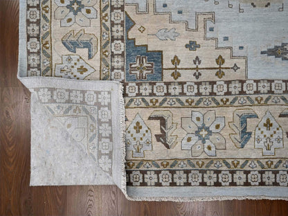 Grey 13'11" x 17'10" Tribal & Geometric Hand knotted Wool Rug - Sku: O084924