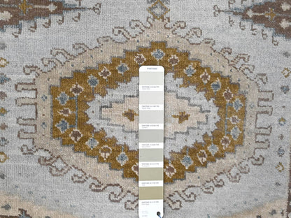 Grey 2'9" x 6'0" Tribal & Geometric Hand knotted Wool Rug - Sku: O084925
