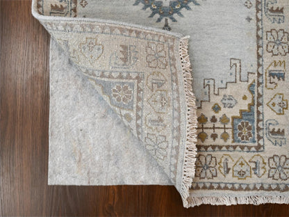 Grey 2'7" x 23'9" Tribal & Geometric Hand knotted Wool Rug - Sku: O084928