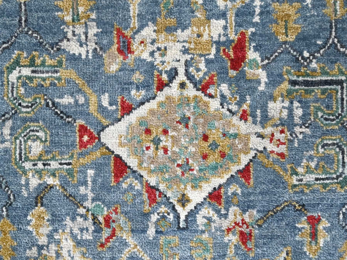 Heriz Traditional hand-knotted wool rug in Blue, 3'1" x 4'11", SKU O084953