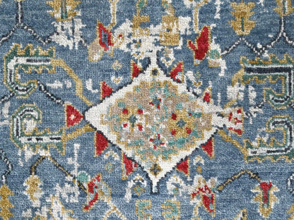 Heriz Traditional hand-knotted wool rug in Blue, 3'1" x 4'11", SKU O084953