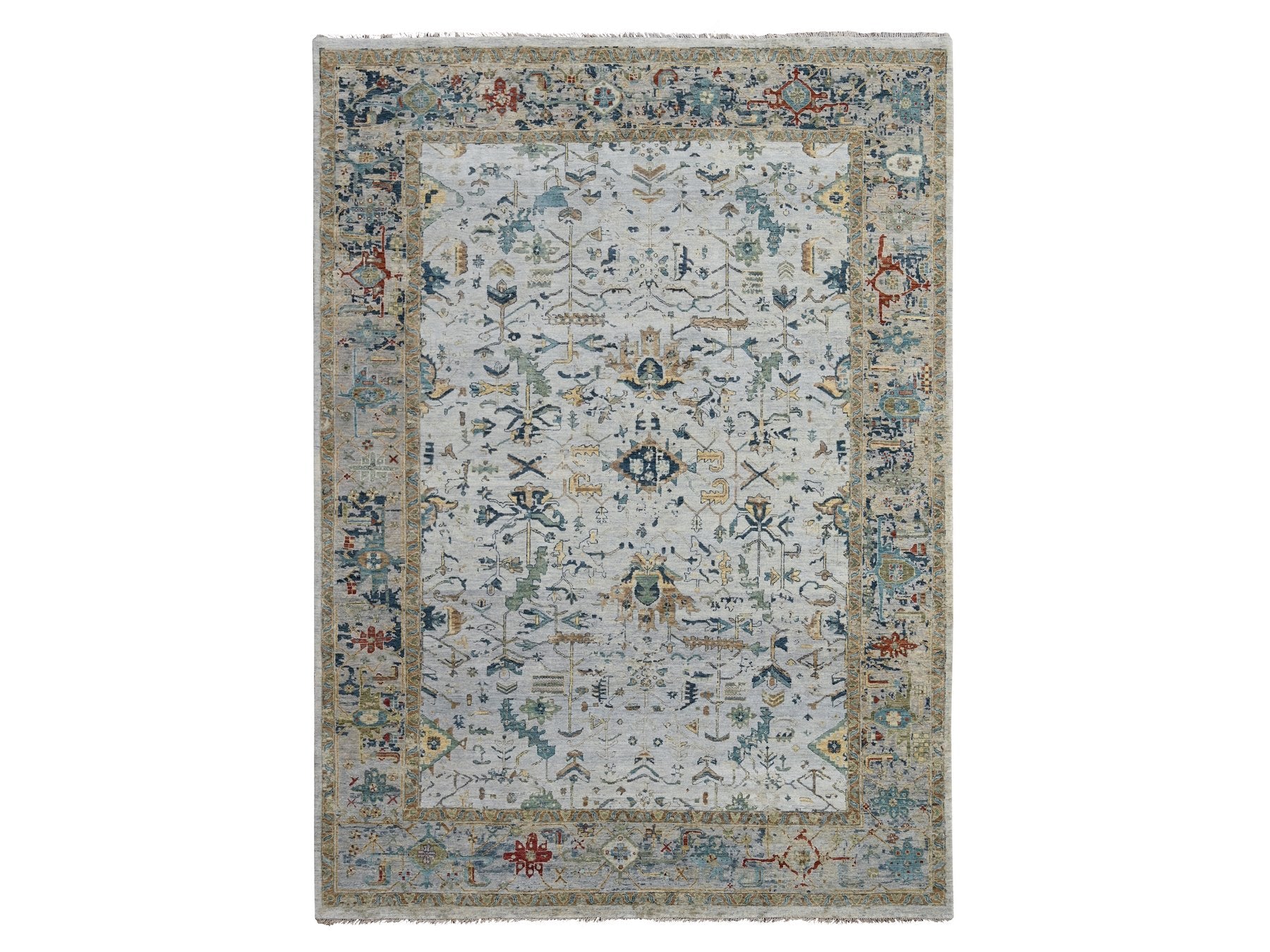 Heriz Transitional hand-knotted wool rug in Gray, 8'11" x 11'11", SKU O084976