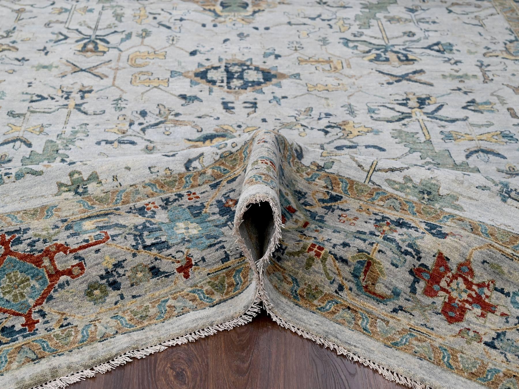 Heriz Transitional hand-knotted wool rug in Gray, 8'11" x 11'11", SKU O084976