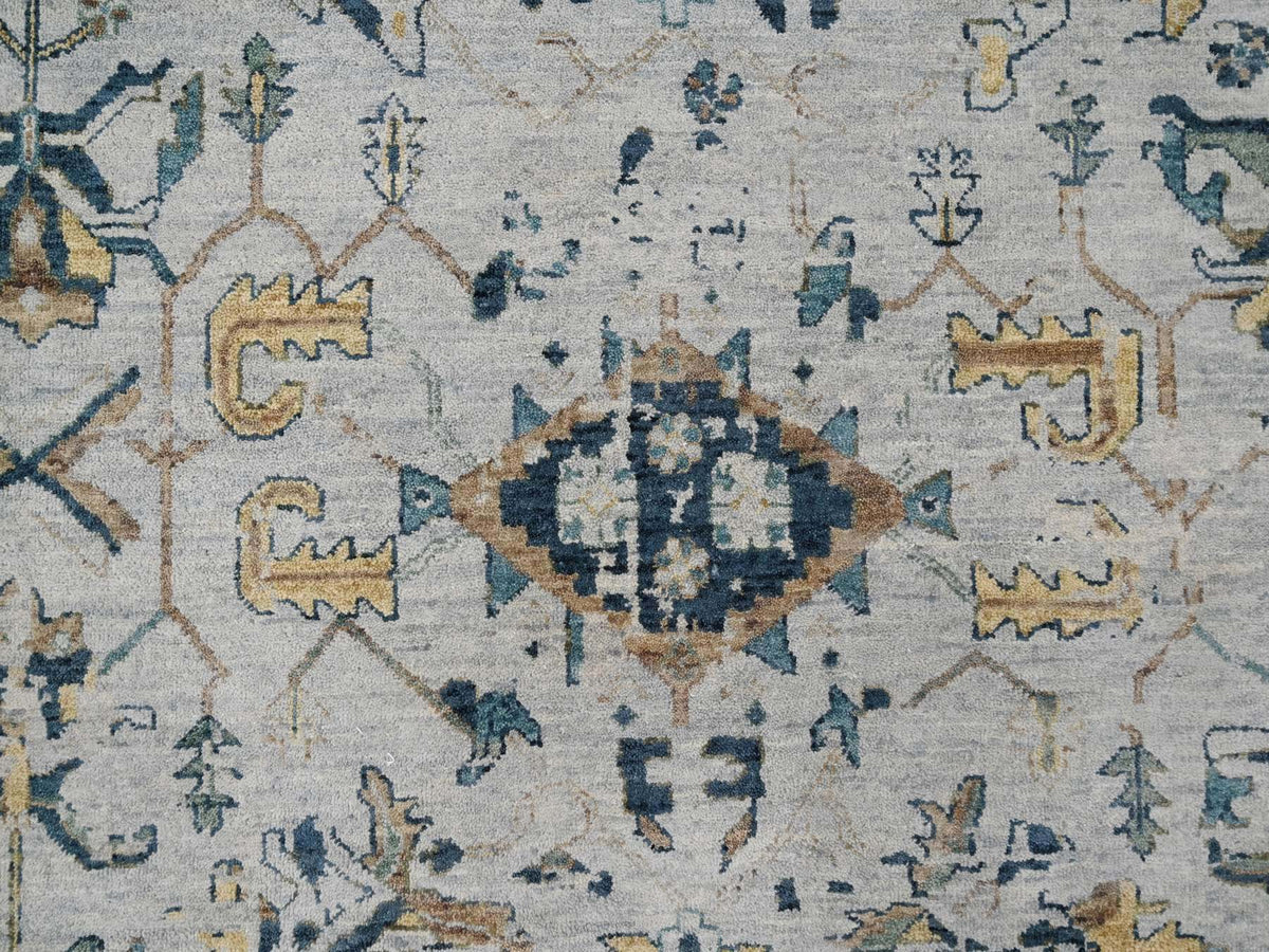 Heriz Transitional hand-knotted wool rug in Gray, 8'11" x 11'11", SKU O084976