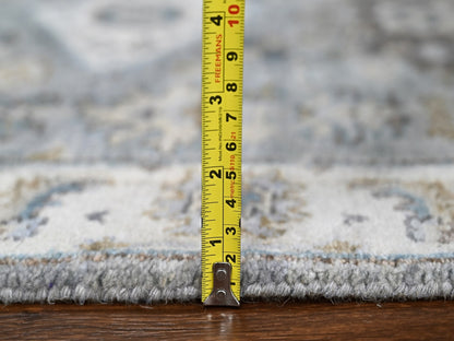 Grey 2'7" x 27'9" Traditional Hand knotted Wool Rug - Sku: O084981