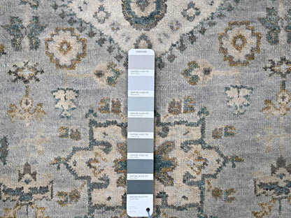 Grey 2'8" x 27'9" Traditional Hand knotted Wool Rug - Sku: O084982