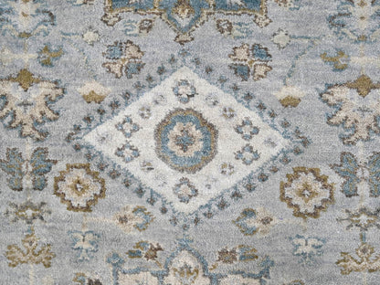 Grey 2'8" x 27'9" Traditional Hand knotted Wool Rug - Sku: O084982