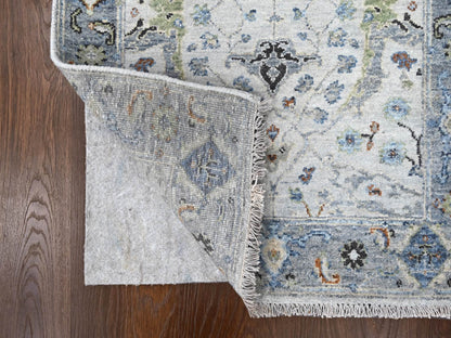 Grey 2'6" x 30'4" Oushak And Peshawar Hand knotted Wool Rug - Sku: O084983