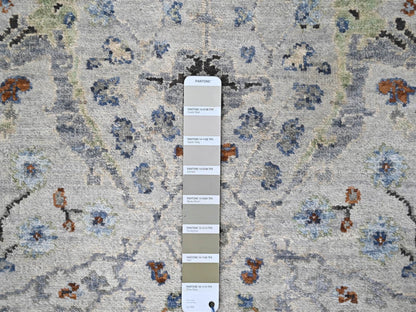 Oushak hand-knotted wool runner in Gray, 2'6" x 30'4", SKU O084983