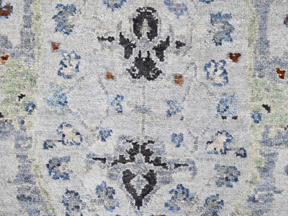 Grey 2'5" x 30'4" Oushak And Peshawar Hand knotted Wool Rug - Sku: O084984