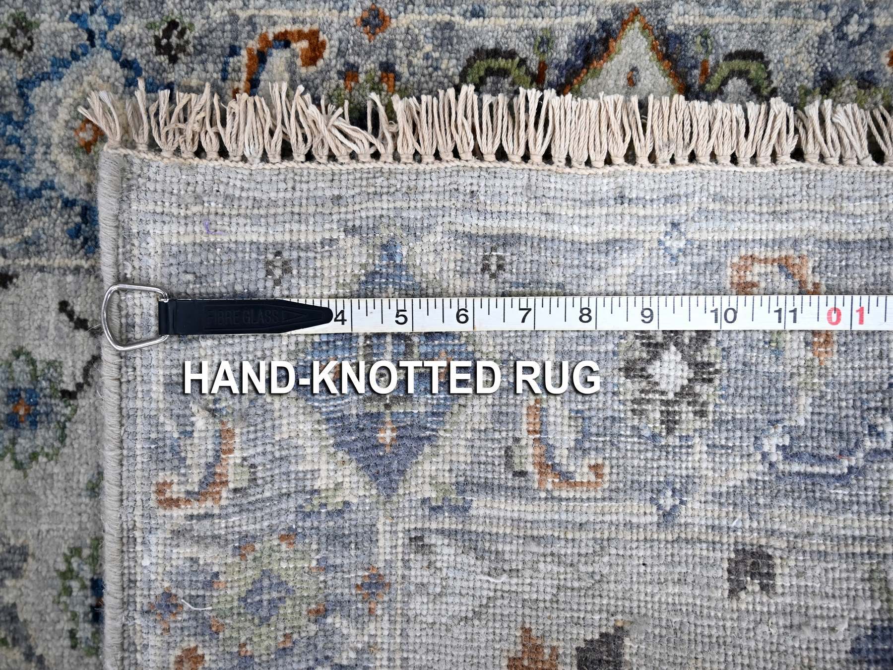 Oushak hand-knotted wool runner in Gray, 2'6" x 23'10", SKU O084985