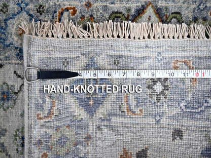 Oushak hand-knotted wool runner in Gray, 2'6" x 23'10", SKU O084985