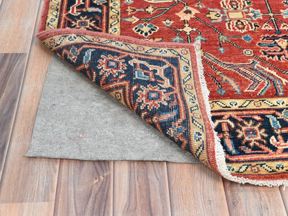 Heriz Heriz hand-knotted wool rug in Red & Midnight Blue, 3'10" x 6' — SKU O085008 (view 3)