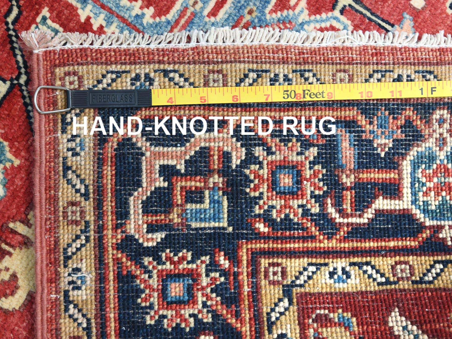 Heriz Heriz hand-knotted wool rug in Red & Midnight Blue, 3'10" x 6' — SKU O085008 (view 7)
