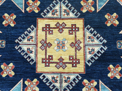 Blue 9'0" x 11'8" Tribal & Geometric Hand knotted Wool Rug - Sku: O085034