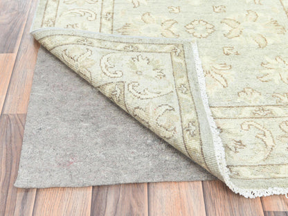 Peshawar Oushak hand-knotted wool runner in Ivory, 2'9" x 9'7" — SKU O085213 (view 3)