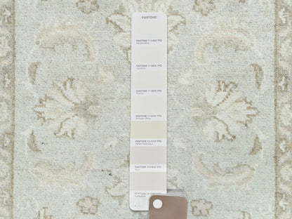 Peshawar Oushak hand-knotted wool runner in Ivory, 2'8" x 9'9" — SKU O085215 (view 4)