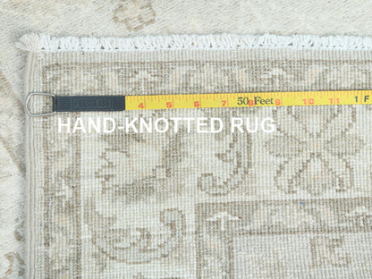Peshawar Oushak hand-knotted wool runner in Ivory, 2'8" x 9'9" — SKU O085215 (view 7)