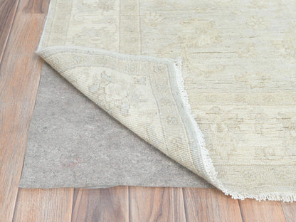 Ivory 4'0" x 5'10" Oushak And Peshawar Hand knotted Wool Rug - Sku: O085216
