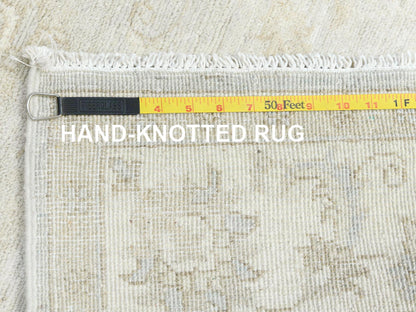 Peshawar Oushak hand-knotted wool rug in Ivory, 4' x 5'10" — SKU O085216 (view 7)