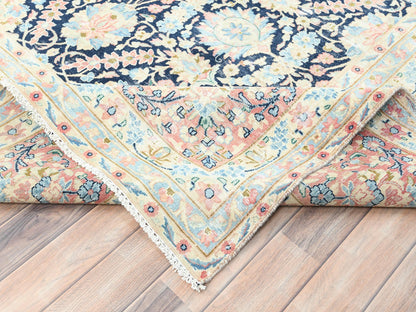 Blue 11'7" x 15'9" Vintage Hand knotted Wool Rug - Sku: O085272