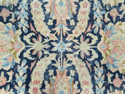 Blue 11'7" x 15'9" Vintage Hand knotted Wool Rug - Sku: O085272
